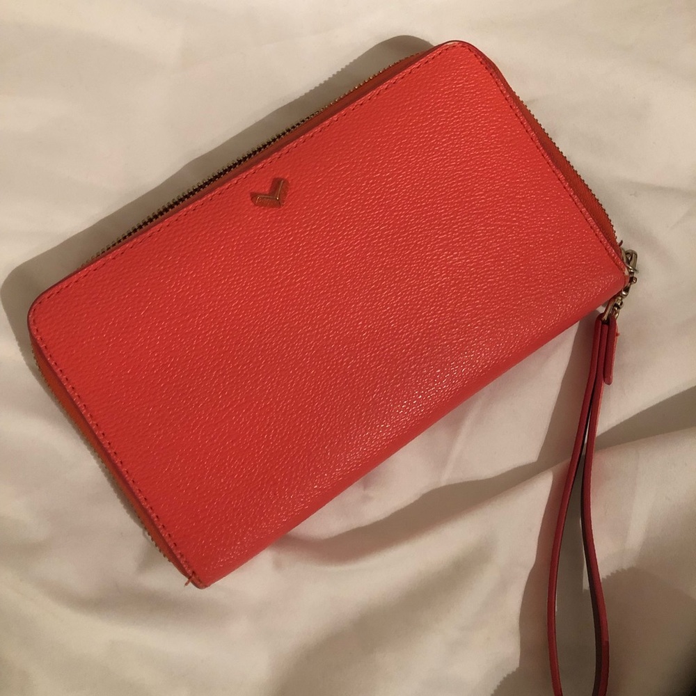 Orange Stella & Dot wallet